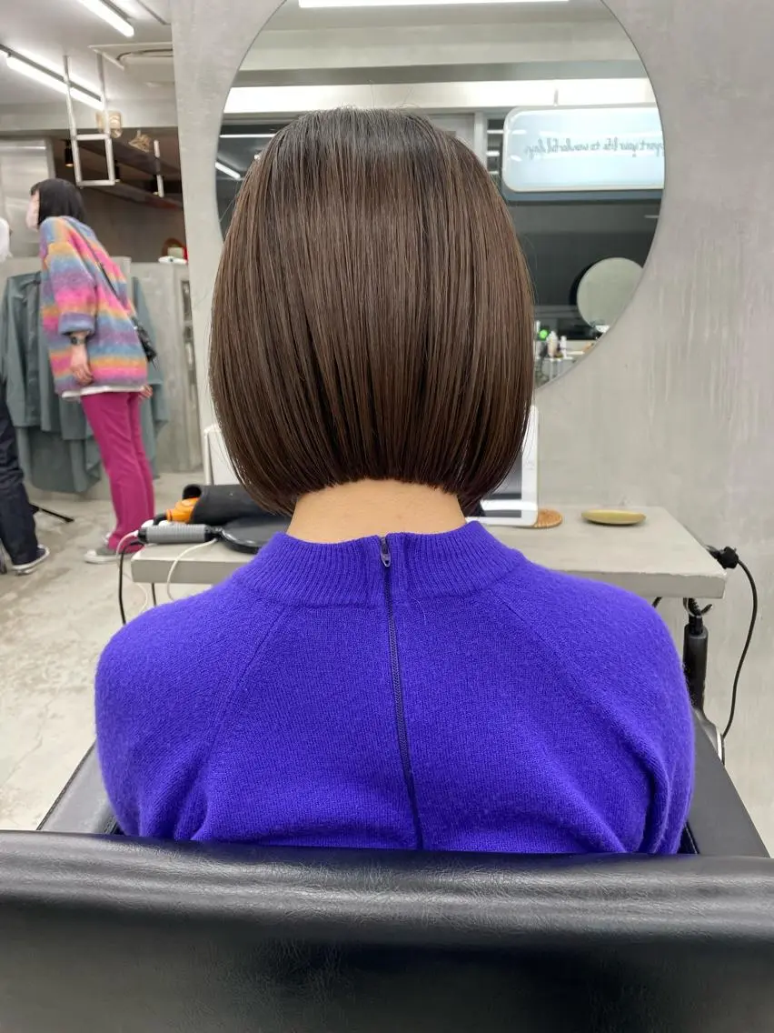 ショート ボブ カット トリートメント 👑ボブはお任せ ミヤノ👑のヘアスタイル