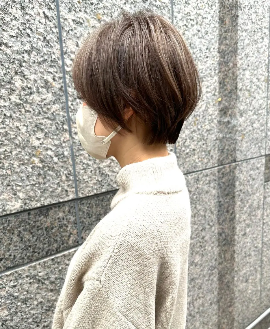 ショート カラー ハイライトカラー ハイライト ショートヘア カット ヘアカラー トリートメント 美髪矯正・レイヤー 倉友哉のヘアスタイル
