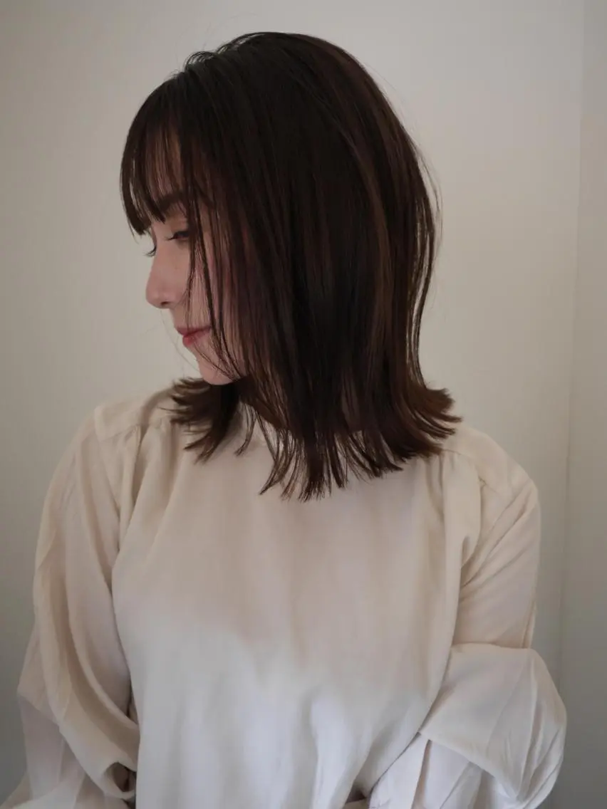 ミディアム カラー ヘアカラー トリートメント 坂上 岳のヘアスタイル