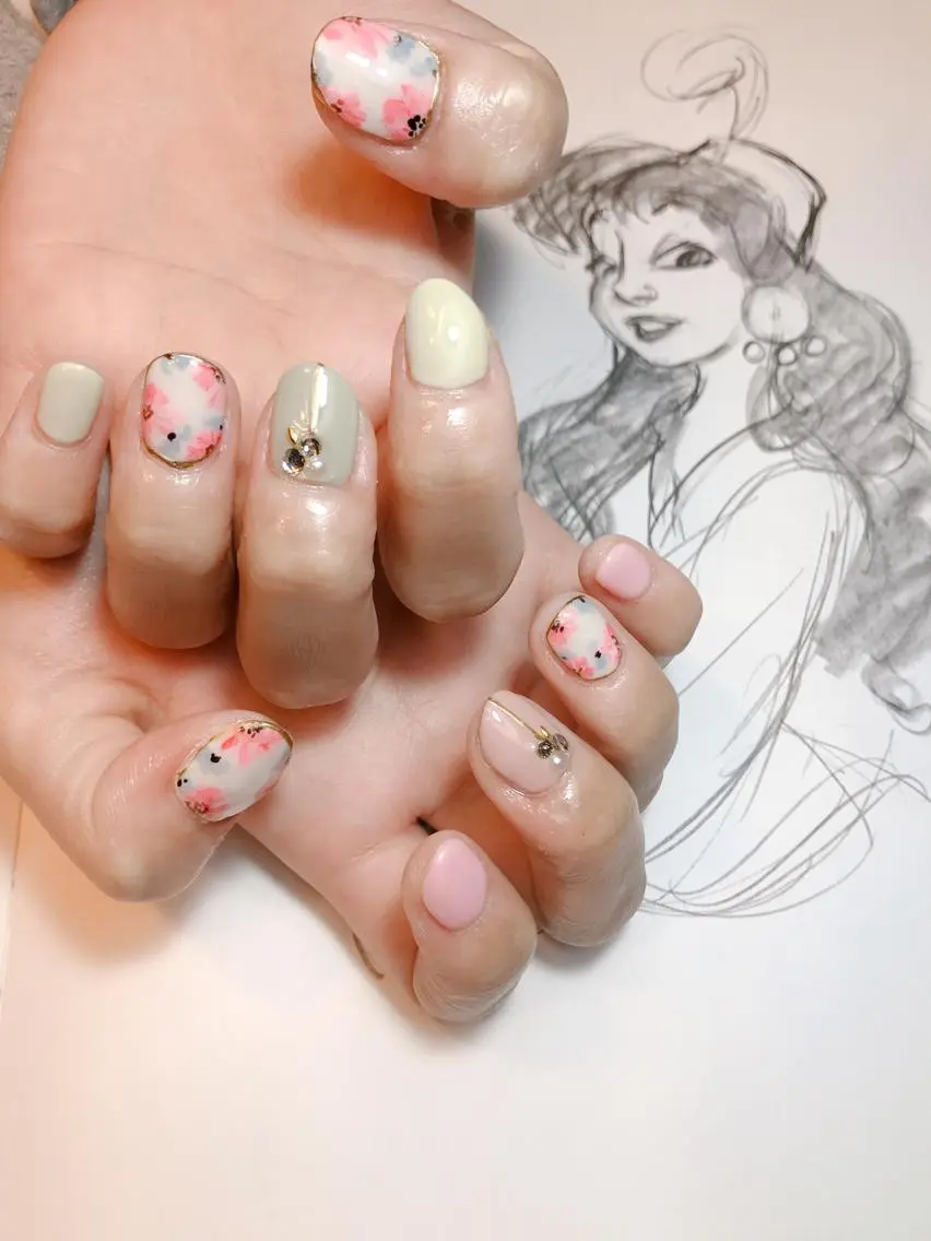 ネイル フラワーネイル owlnail /持込みデザイン専門のネイルデザイン