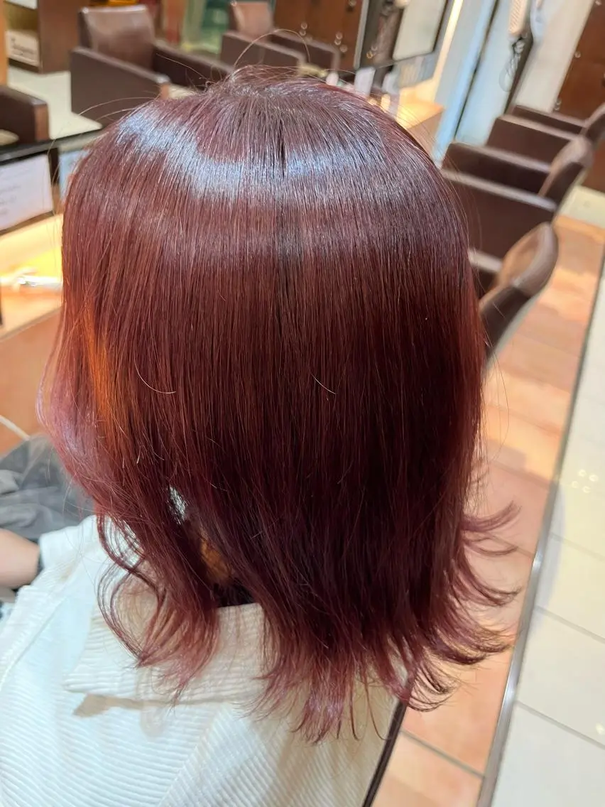 ミディアム カラー 透け感カラー🌿 小島 りなのヘアスタイル