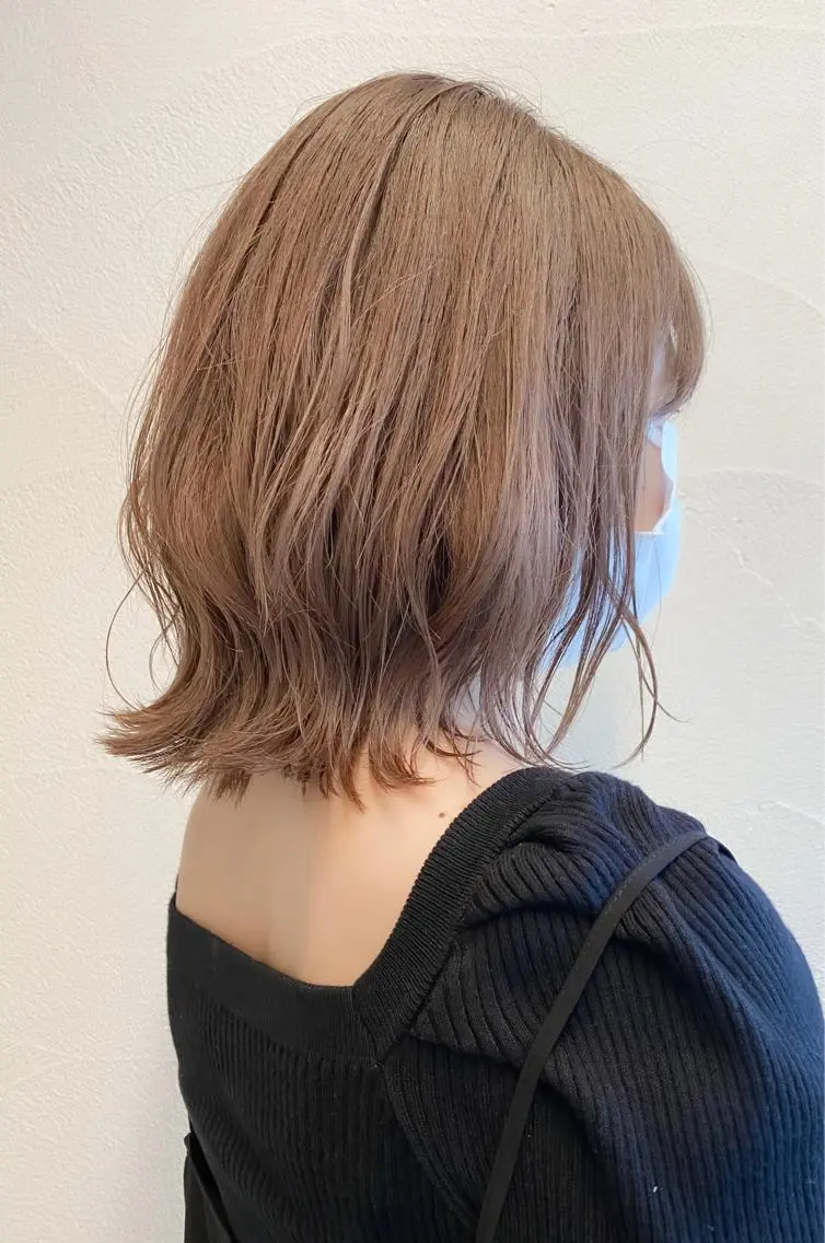 ミディアム カラー カット ヘアカラー トリートメント ハイトーン×似合わせ 🌱中川慎之介のヘアスタイル