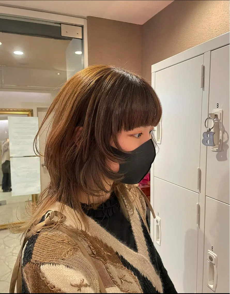 ミディアム カラー ワイドバング ウルフカット 沖縄/ヘアアレンジ /ナカノのヘアスタイル