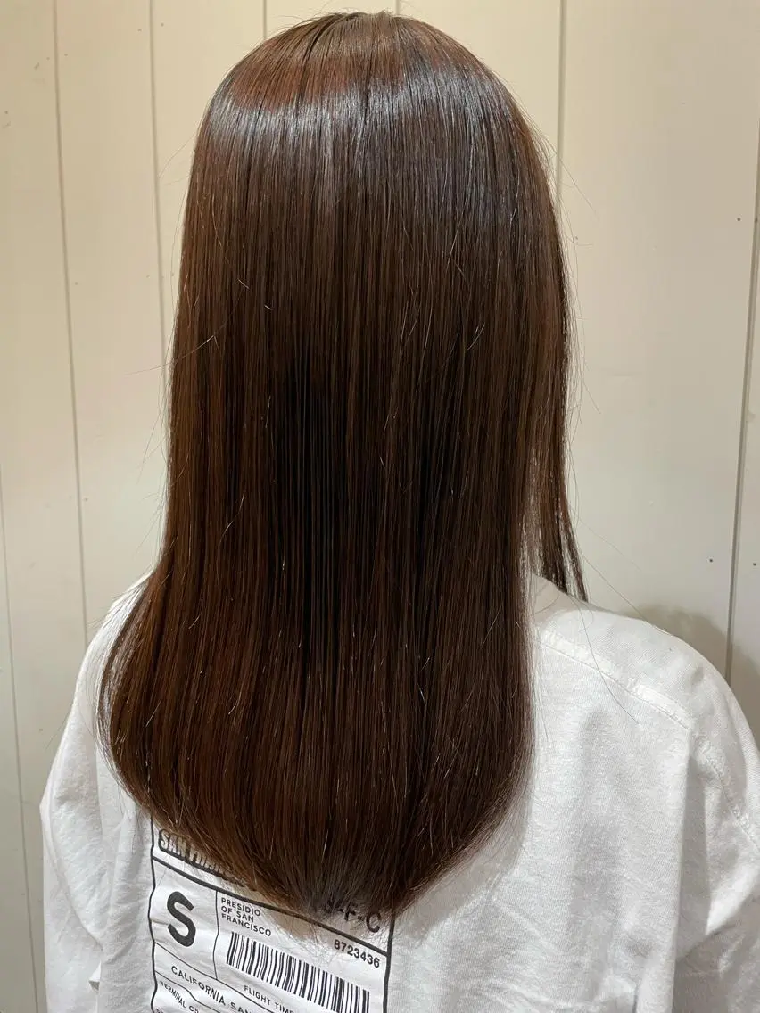ロング 縮毛矯正 ボブカット 佐々木 祐太のヘアスタイル