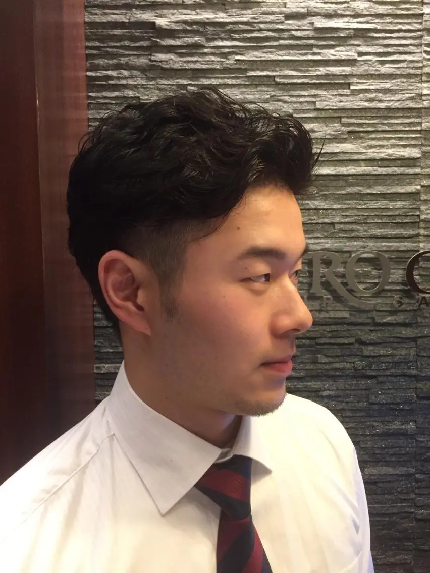 ショート パーマ メンズ メンズパーマ カット パーマ 池田 有輝士のヘアスタイル