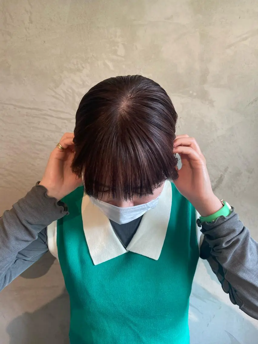 カラー ブリーチ ラベンダーカラー ブリーチなしカラー ピンクカラー ピンクラベンダー やました もえかのヘアスタイル
