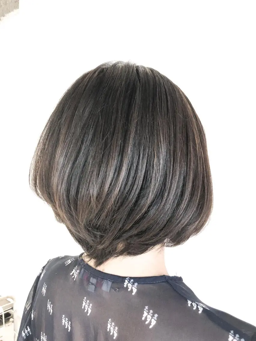 ショート カラー グレージュ レイヤー×ヘッドスパ ＊保田遥＊のヘアスタイル