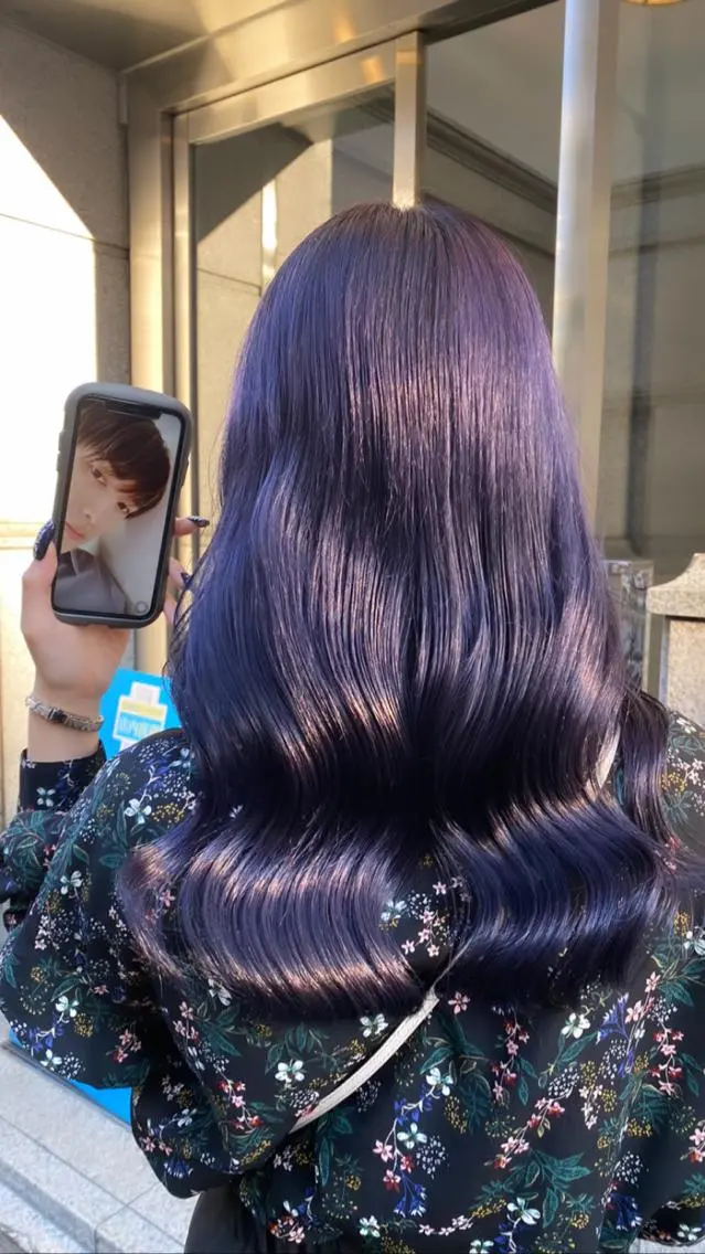 ロング カラー ブリーチ 透明感カラー バイオレットカラー 髪質改善/ TECHIのヘアスタイル
