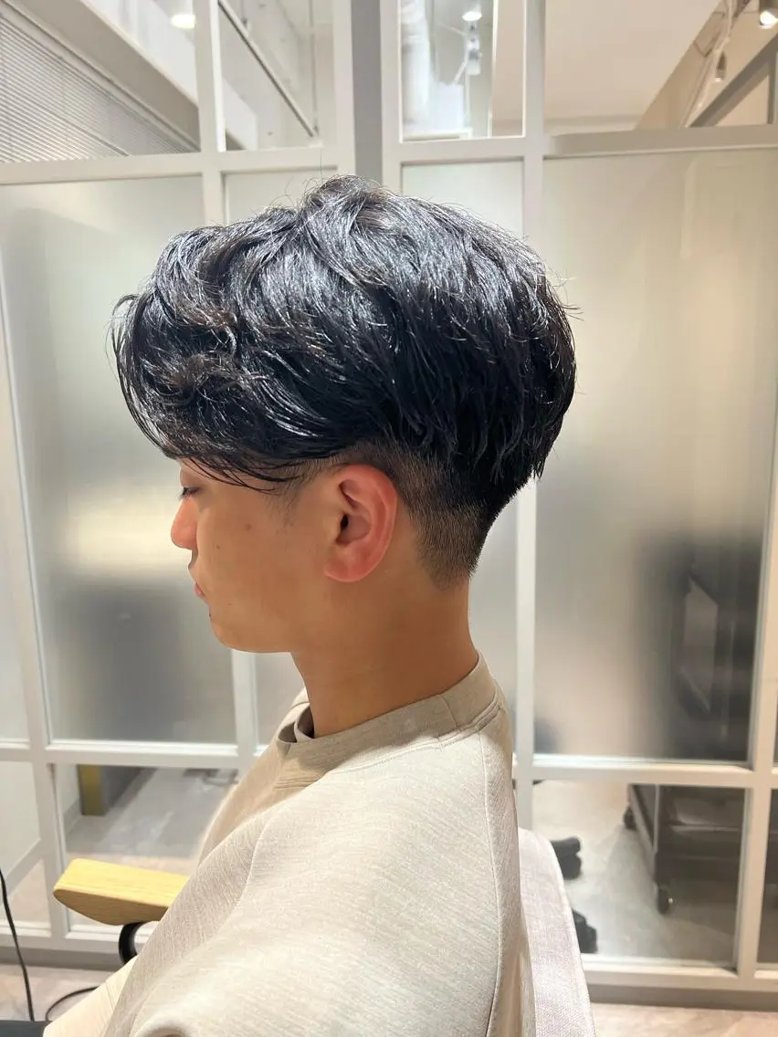 パーマ メンズ カット パーマ ⭕️メンズパーマ⭕️ 山口 裕太郎のヘアスタイル