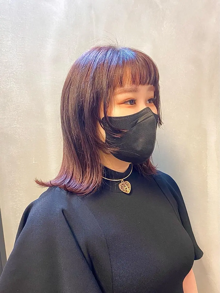 ミディアム カラー パーマ ヘアアレンジ カット ヘアカラー トリートメント ハル🌸柔色/ ブリーチなし/艶髪のヘアスタイル