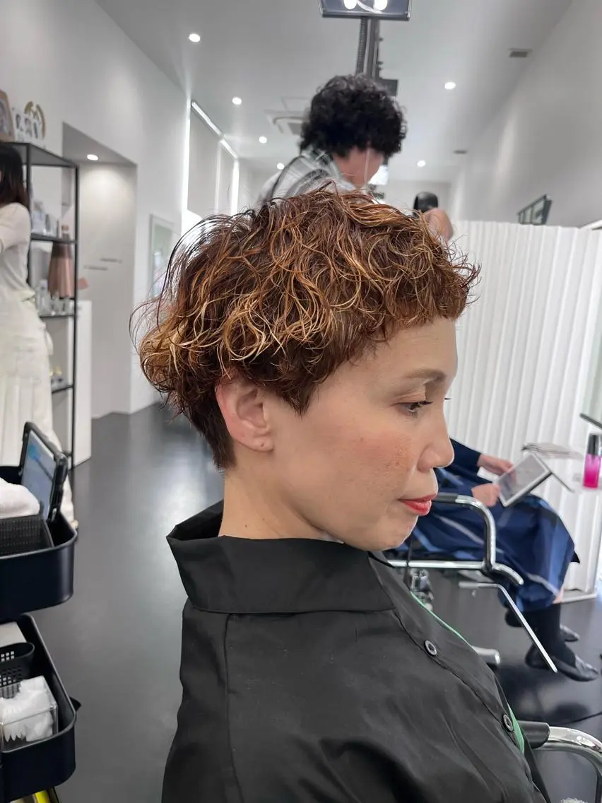 ショート カット パーマ 似合わせパーマ/ 山本銀次郎のヘアスタイル