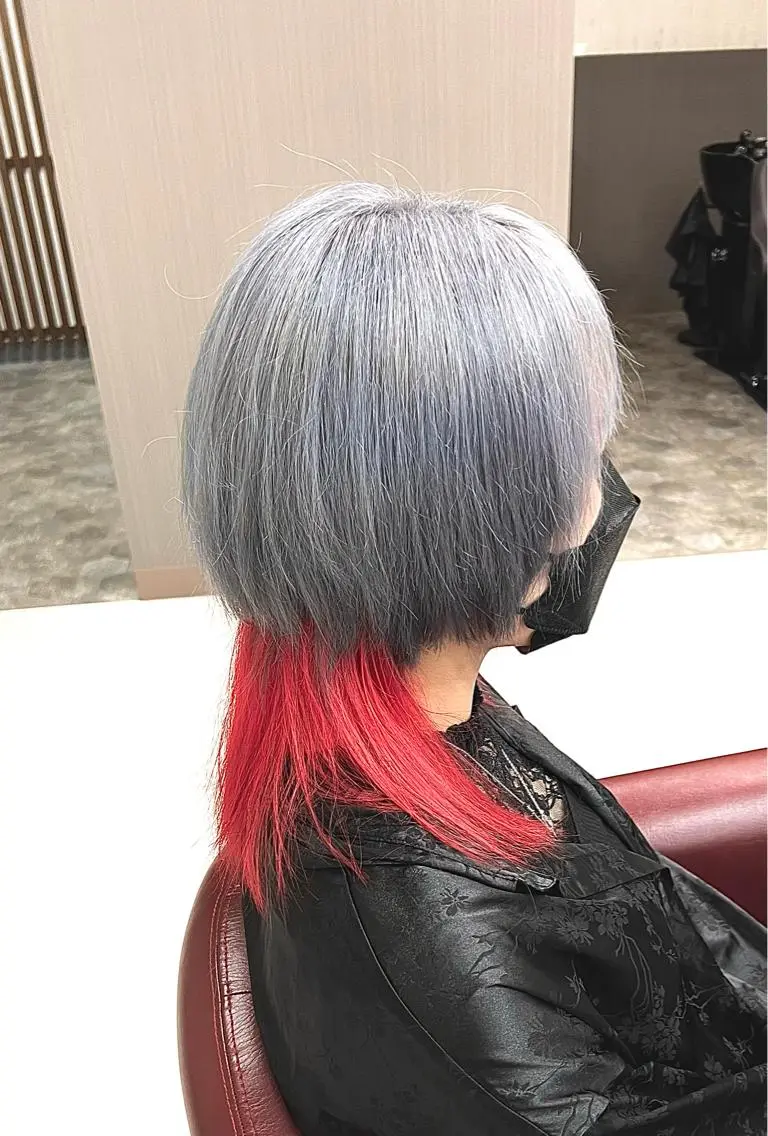 ミディアム カラー インナーカラー ウルフカット KEN 🌟のヘアスタイル
