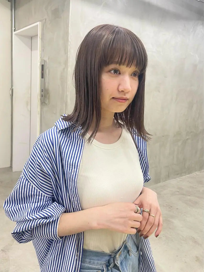 ミディアム カラー パーマ ヘアアレンジ メンズ ヘアカラー トリートメント ハイトーン/レイヤー 🌸さくらのヘアスタイル