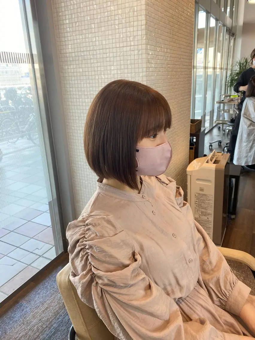 ミディアム カラー ブリーチ ブリーチなしカラー カット ヘアカラー トリートメント 杉原魁/髪質改善/ 似合わせパーマのヘアスタイル