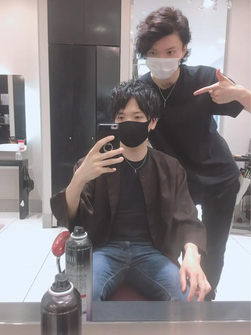 ミディアム カット ヘアカラー トリートメント ✨上村 潤平✨メンズヘア✨のヘアスタイル