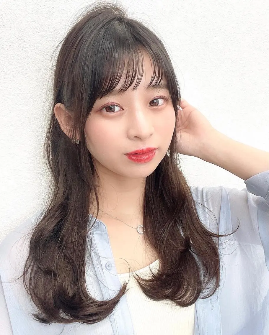 ロング カラー ブリーチ ケアブリーチ ダブルカラー イヤリングカラー ハイライトカラー 宮澤 タケル ミディアムヘアのヘアスタイル