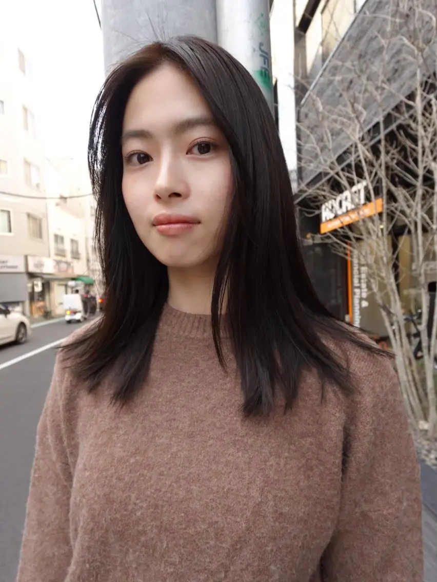 ミディアム カラー ショートボブ ミディアムパーマ アディクシーカラー ベージュカラー 黒髪 カット ヘアカラー トリートメント CEINE【セーヌ】 三軒茶屋のヘアスタイル