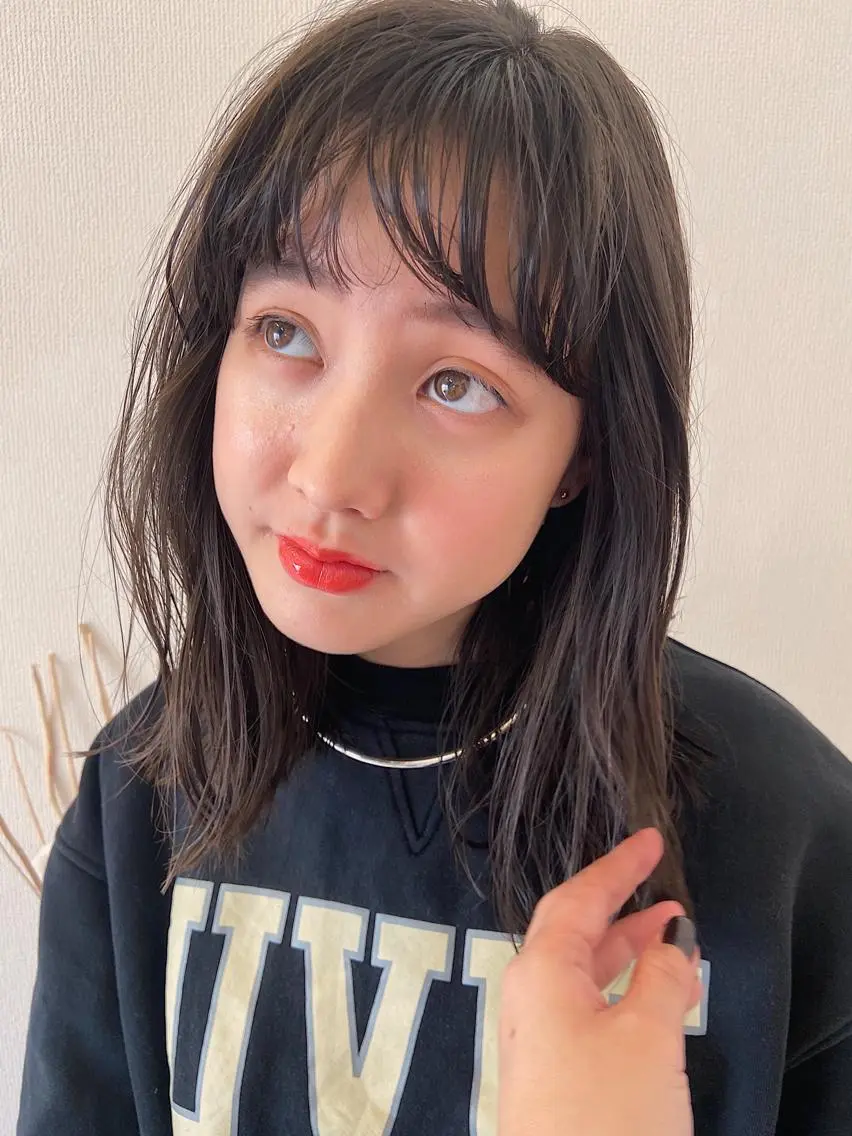 ミディアム カラー 外国人風カラー SUNC/🤎 オオクマ カナエ🤎のヘアスタイル