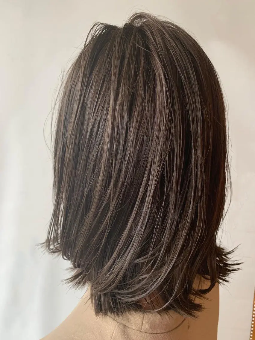 ミディアム 🎉骨格矯正カット ばば　としまさのヘアスタイル