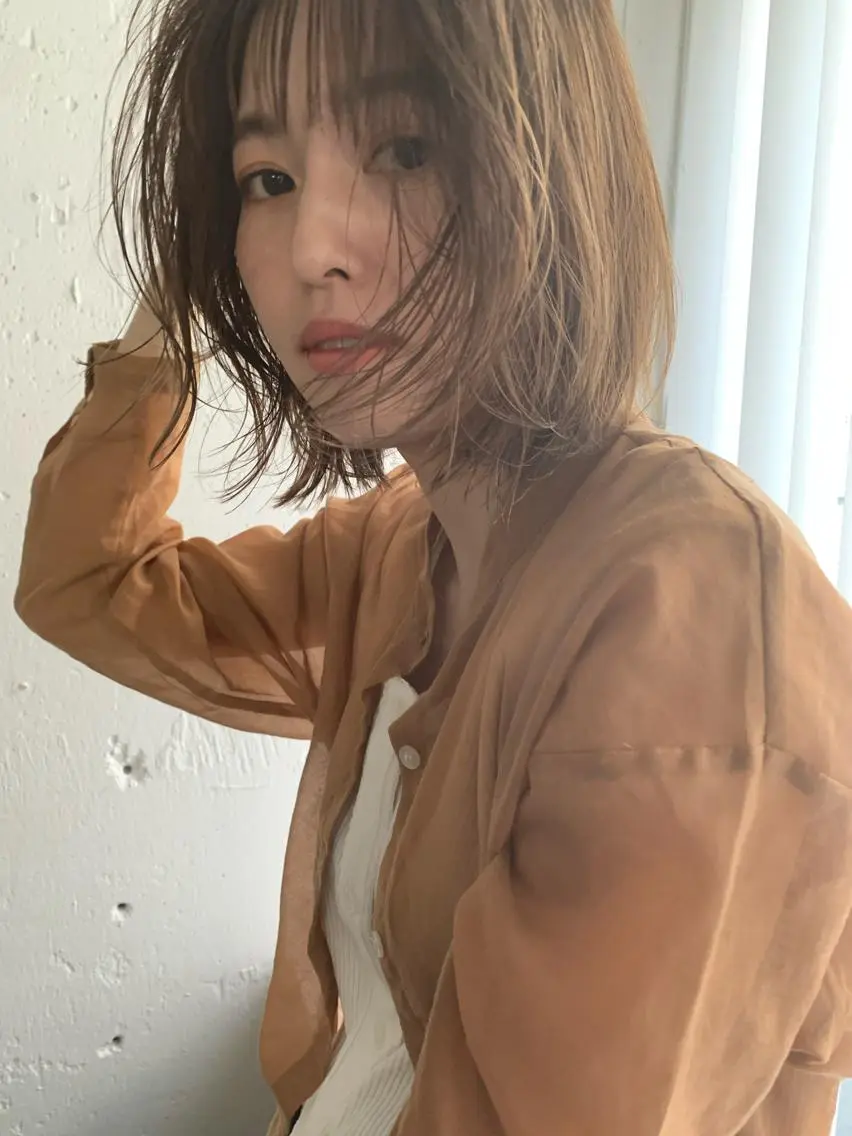 ミディアム カラー ヘアアレンジ ベージュカラー カット トリートメント 🌿ショート🌿 パーマ🌿淳平のヘアスタイル
