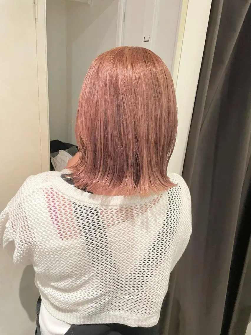 ミディアム カラー ヘアカラー トリートメント ハイトーンカラー♡ yuのヘアスタイル