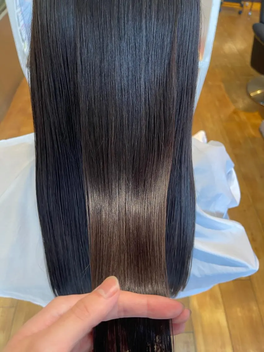 ロング 縮毛矯正 トリートメント 梶谷 和希のヘアスタイル