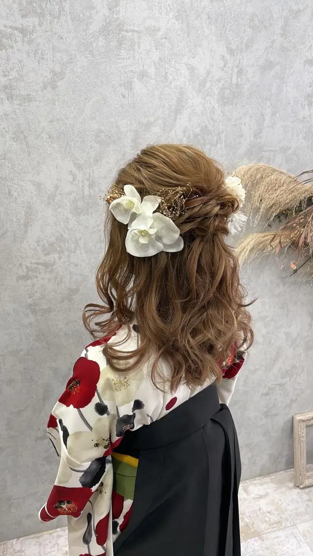 セミロング ヘアアレンジ ハーフアップ ヘアセット Takagi Nanamiのその他イメージ