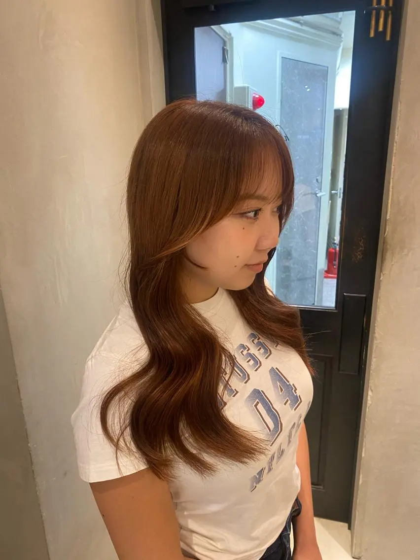 セミロング カット ヘアカラー トリートメント 新宿/顔周りカット +レイヤー=しずく♩のヘアスタイル