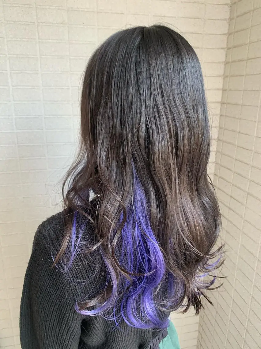 ロング カラー ブリーチ インナーカラー ヘアカラー 広がり、まとまらない お悩み改善/ 中田のヘアスタイル