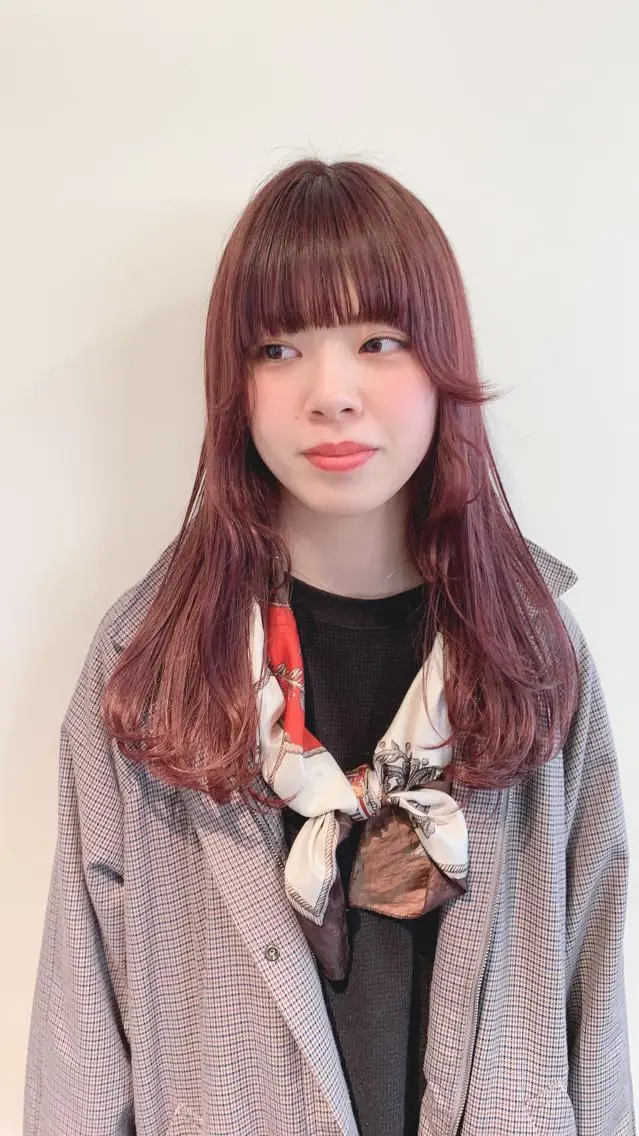 ロング カラー ヘアアレンジ ピンクカラー バイオレットカラー 🌿‬ ܸAir 透明感🌱西村知佳のヘアスタイル