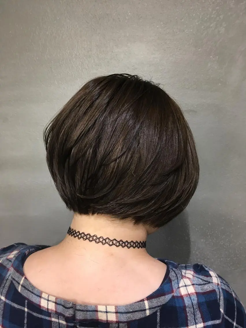 ショート カラー ショートボブ アッシュ ボブ ショートヘア くまがい みゆ【edge.】のヘアスタイル