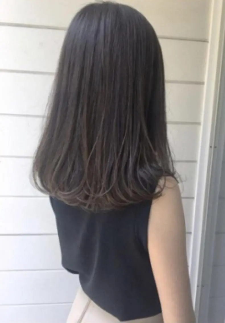 セミロング カラー パーマ ヘアアレンジ チビ編み込みエクステ シールEXどぅ〜すのヘアスタイル