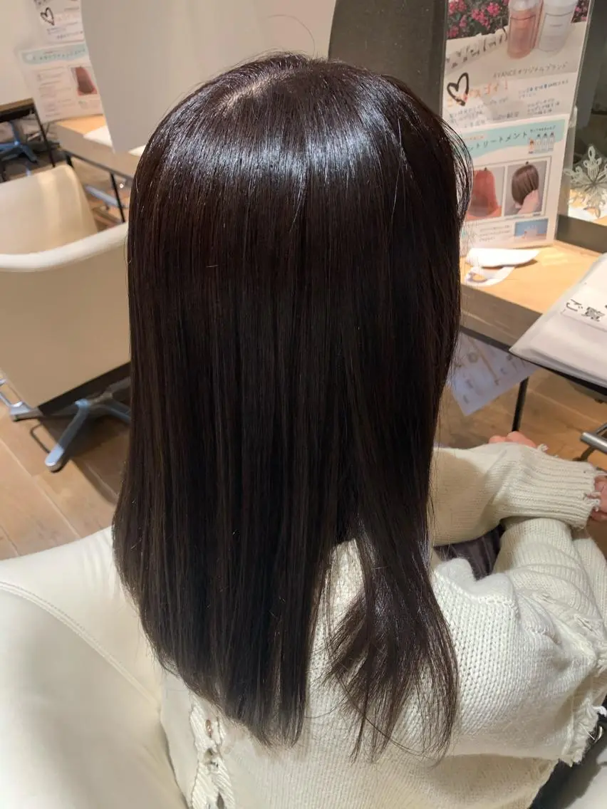 セミロング アッシュ アッシュグレー ヘアカラー トリートメント 髪質改善/レイヤー ✨平沼佑麻✨のヘアスタイル