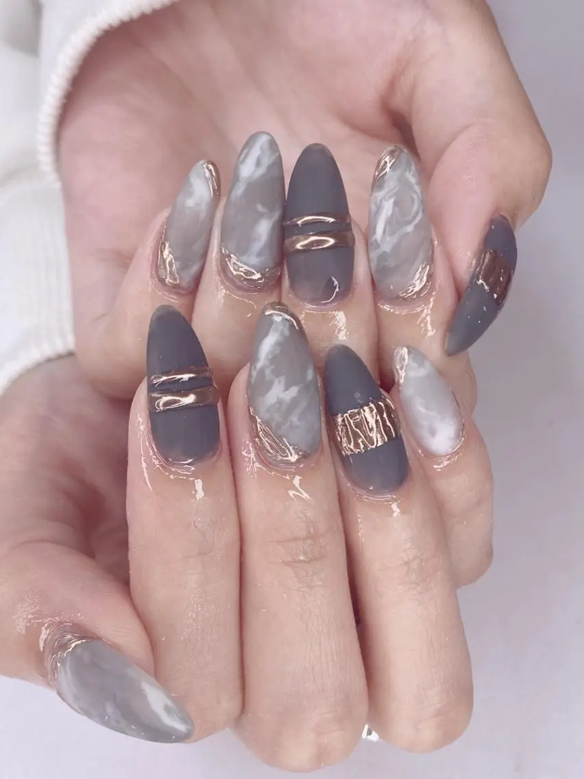 ネイル アートネイル オーロラネイル 桜ネイル クリアネイル ドット Ｎail Ｓalon ertiのネイルデザイン