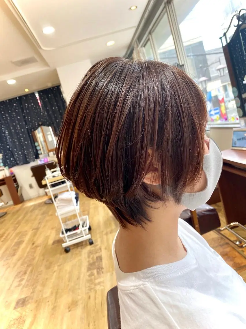 ショート カラー イルミナカラー ショートヘア カット ヘアカラー トリートメント Kazu .Kのヘアスタイル