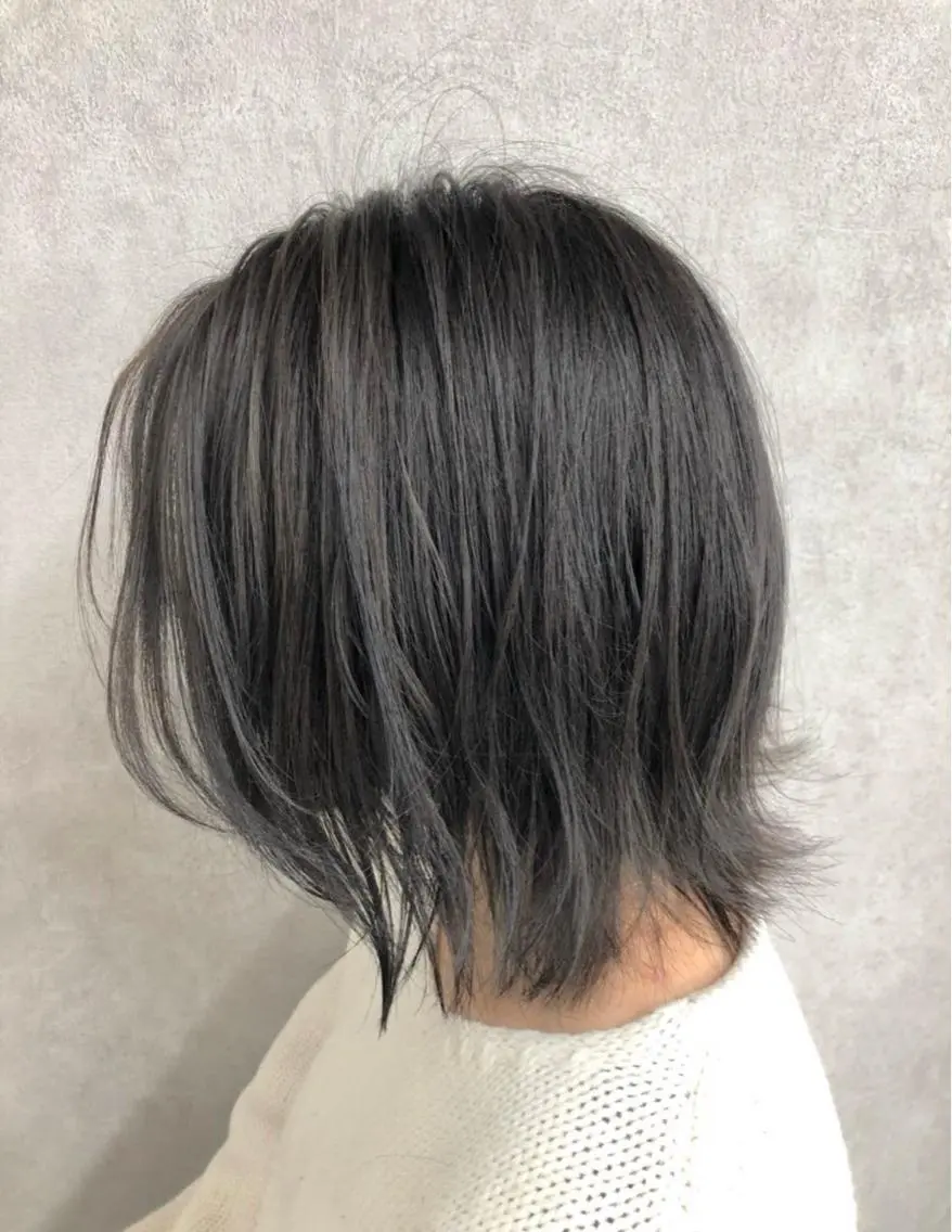 ショート カラー ブルーカラー ブルージュ ハイライトカラー ハイライト カット ヘアカラー トリートメント ショート、韓国メンズ ヘアのかつらぎのヘアスタイル