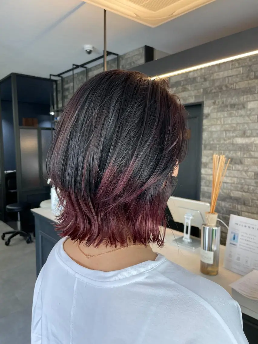 ミディアム パープルカラー Dia✂︎ 高澤優希のヘアスタイル