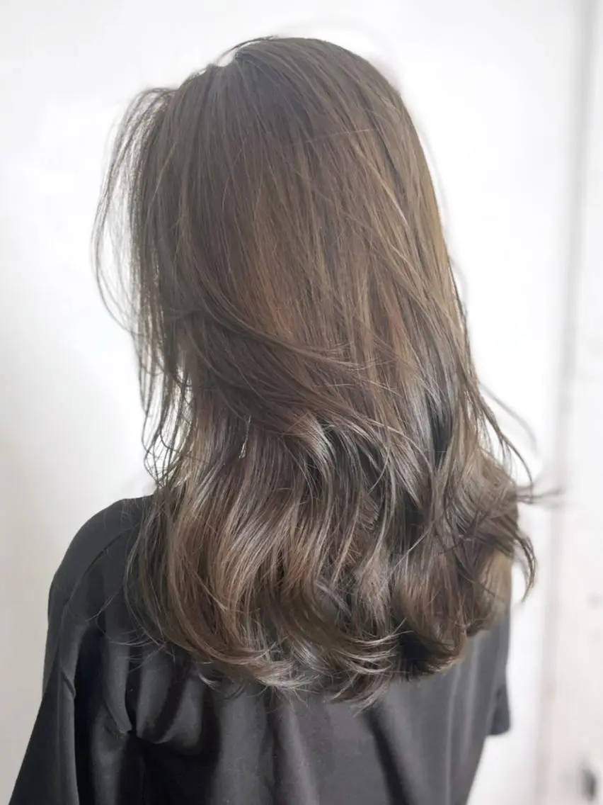 セミロング ヘアアレンジ パーマ カラー ITbyALBUM 中野店のヘアスタイル