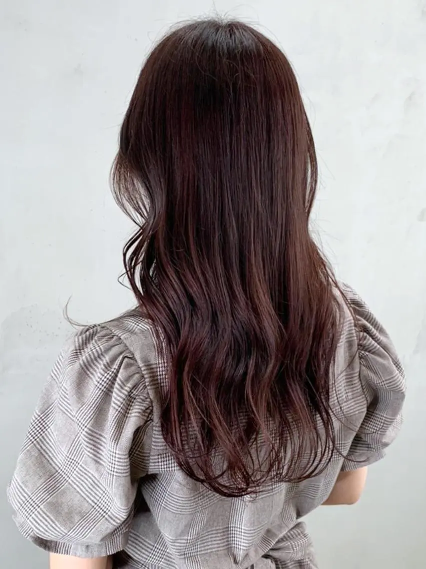 セミロング カラー ブラウンカラー ピンクカラー ピンクブラウン ITbyALBUM 松戸のヘアスタイル