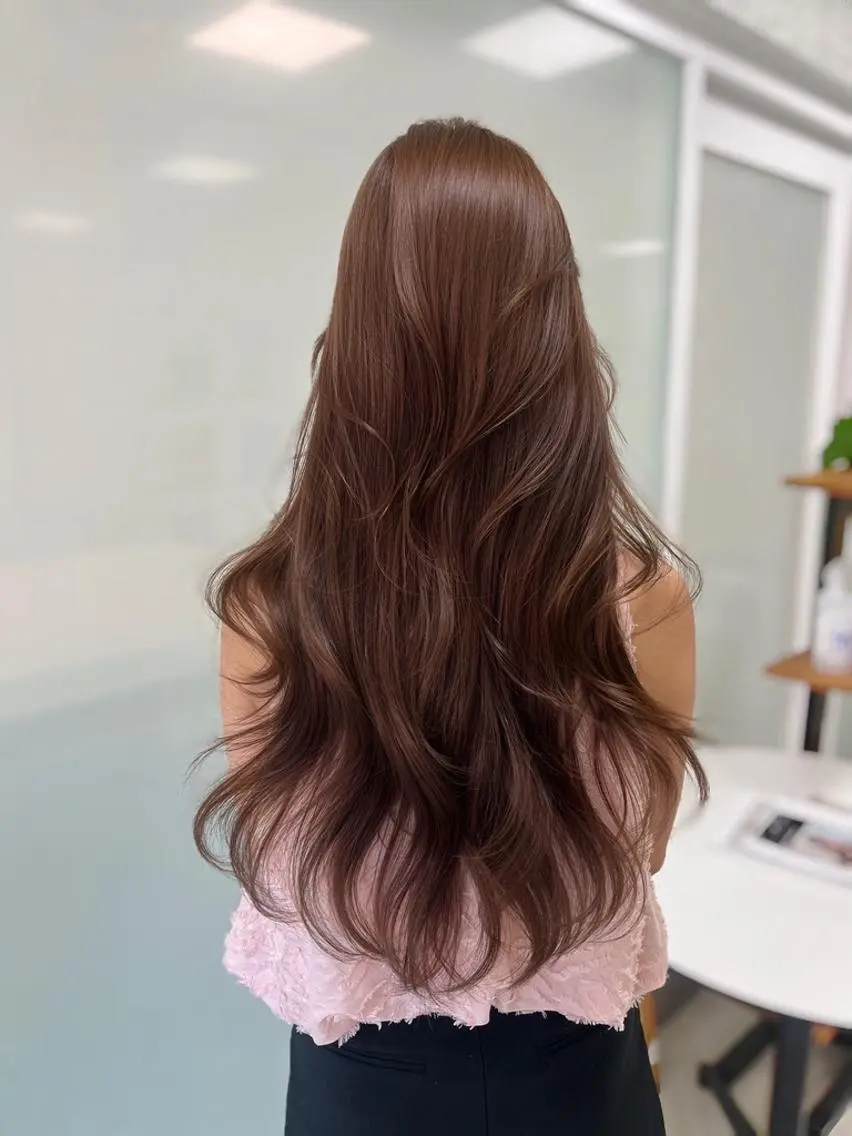 カラー 秋っぽ🤎こっくり ブラウンベージュのヘアスタイル
