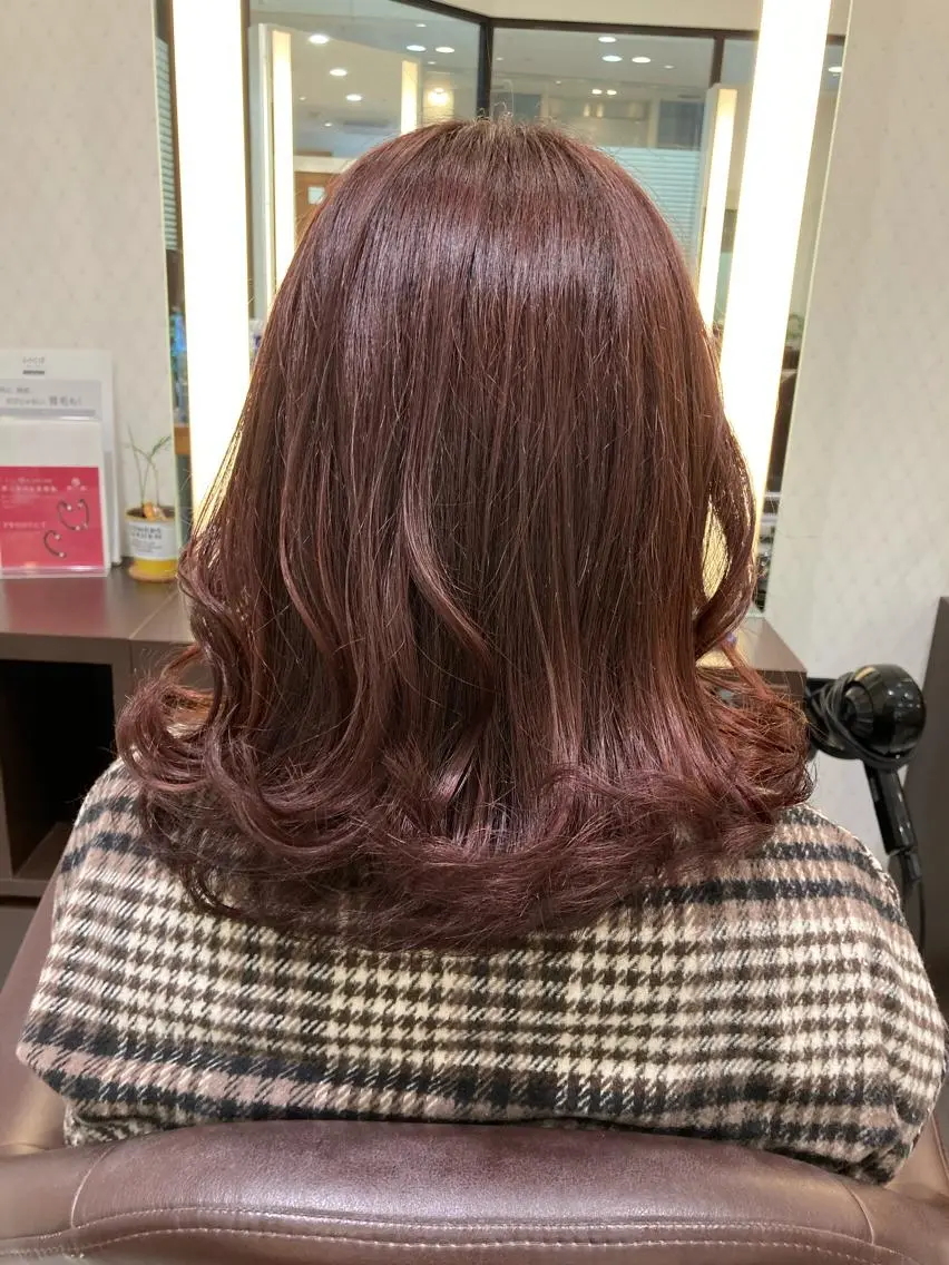 セミロング カラー ヘアアレンジ ピンクカラー ピンクパープル パープルカラー 水川 達也のその他イメージ