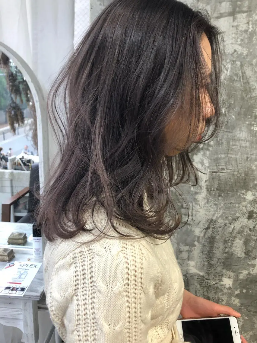 ロング カラー ブリーチ ラベンダーカラー Pia ツボイ ケイタのヘアスタイル
