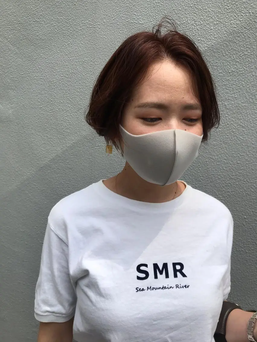 ショート カット ヘアカラー トリートメント ayane⭐️ボブ・ ショート・パーマのヘアスタイル