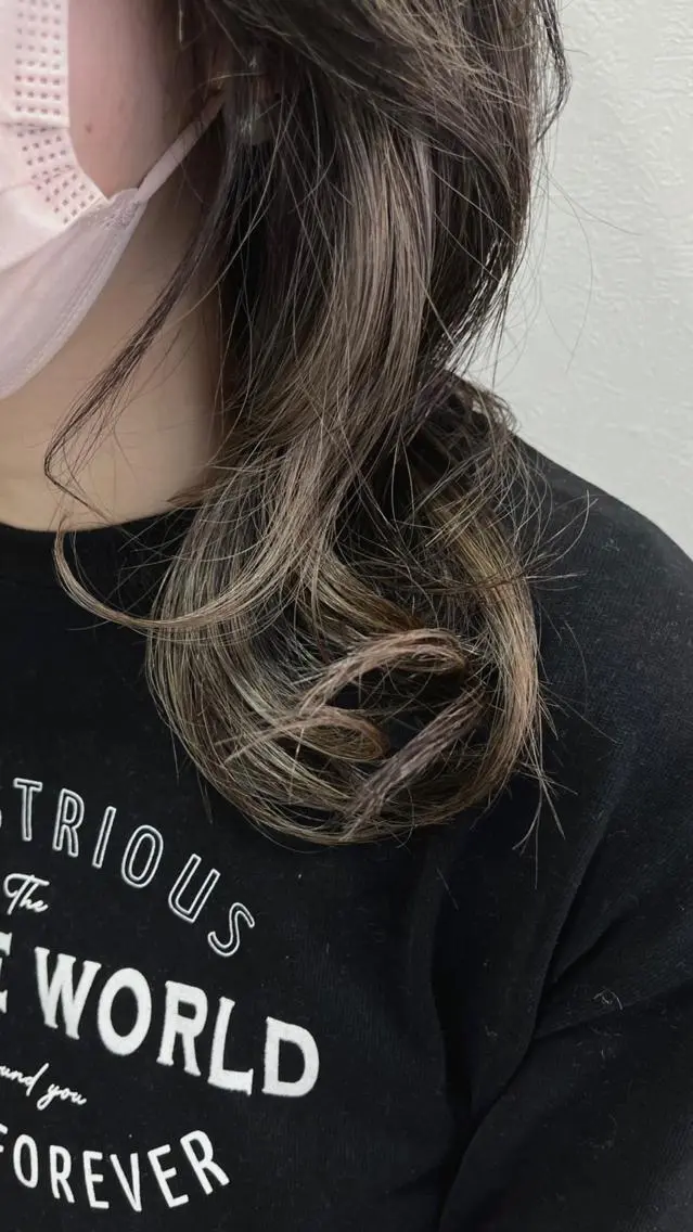 カラー イヤリングカラー ママ美容師 ＊ヒマワリのヘアスタイル