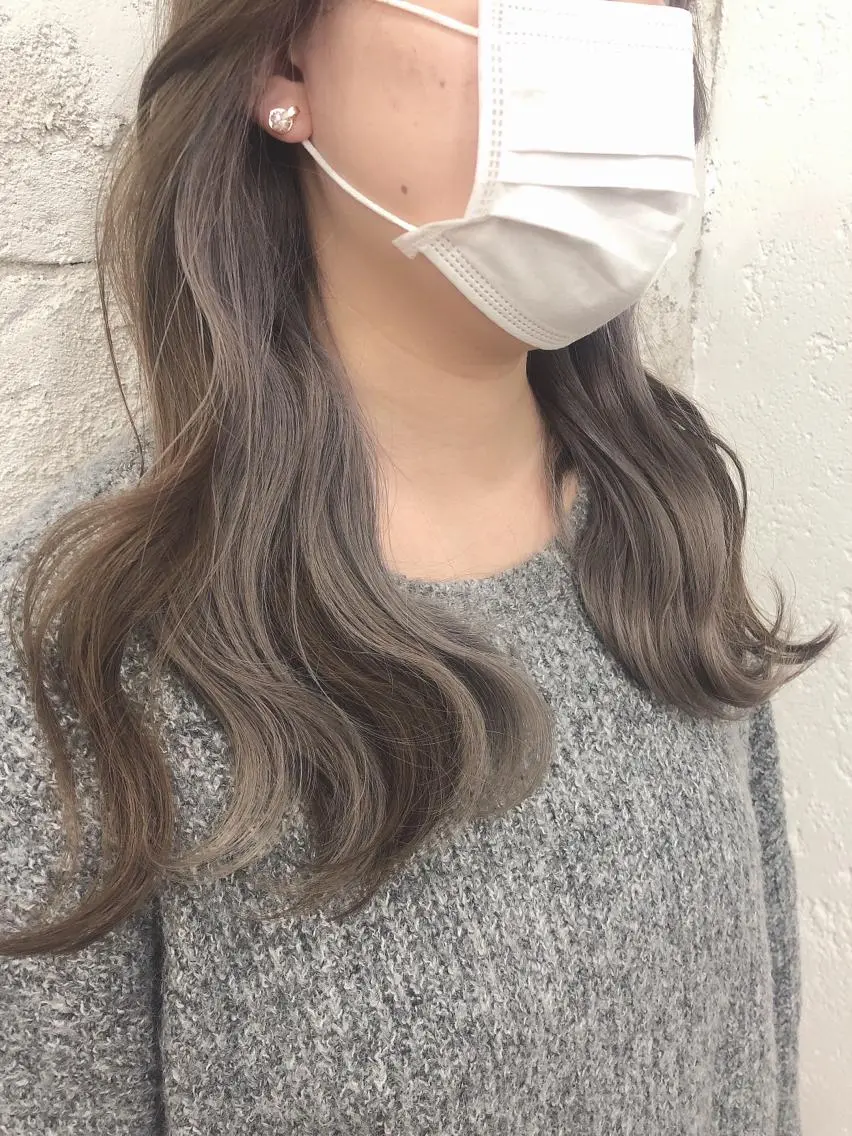 ロング カラー カット ヘアカラー トリートメント ヘッドスパ ヘアセット ️韓国ヘア/レイヤー カットYūka❤️のヘアスタイル