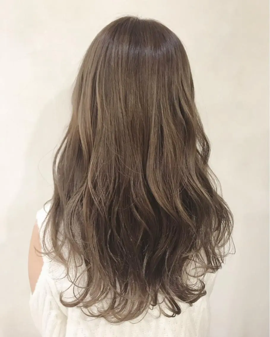 セミロング カラー グレージュ カーキグレージュ メンズ指名多数!! 田島史也のヘアスタイル