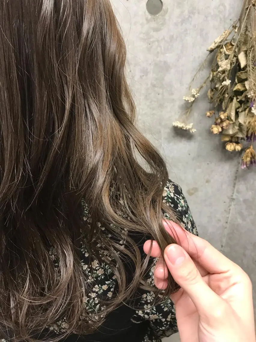 ロング カラー ヘアアレンジ アッシュ ベージュカラー Satsuki ✂︎♡のヘアスタイル
