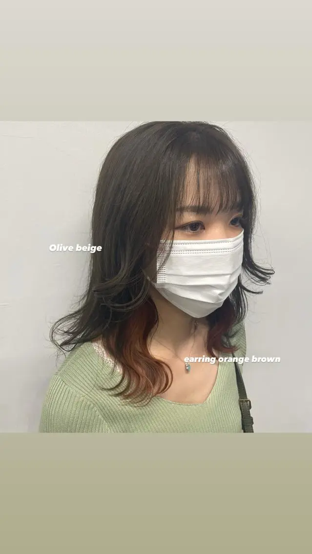 ミディアム カラー パーマ ヘアアレンジ メンズ ネイル マツエク・マツパ 透明感カラー・レイヤ ー🎀amika🎀のヘアスタイル