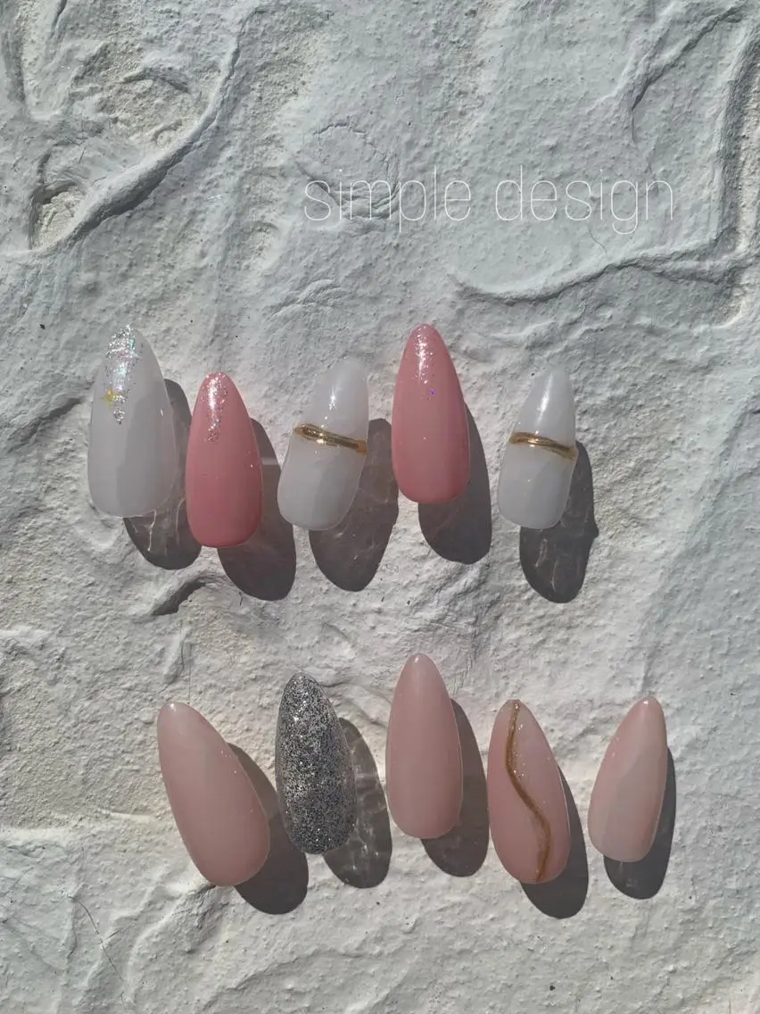 ネイル ジェルネイル ロングネイル スカルプネイル シンプルネイル ネイルチップ happiness nailのネイルデザイン