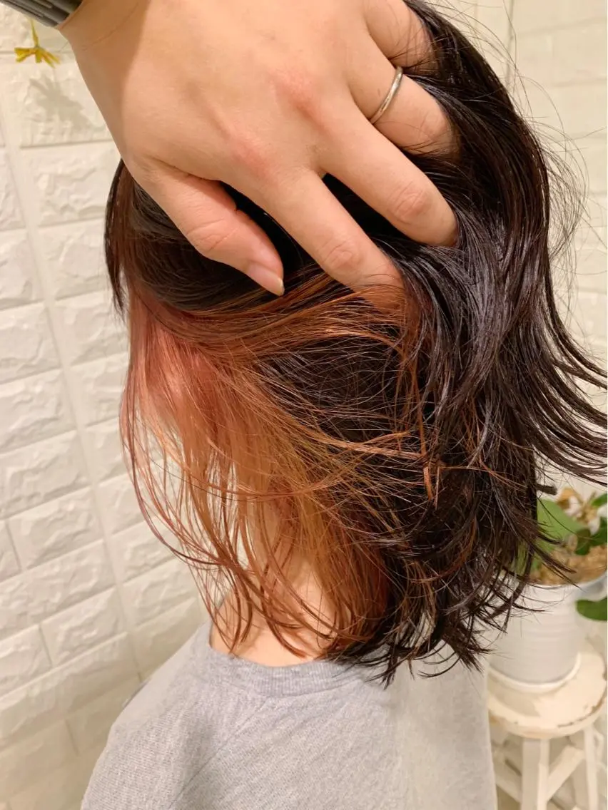 ロング カラー インナーカラー ピンクカラー ヘアカラー ハイトーン/ブリーチ 山崎　悠次のヘアスタイル